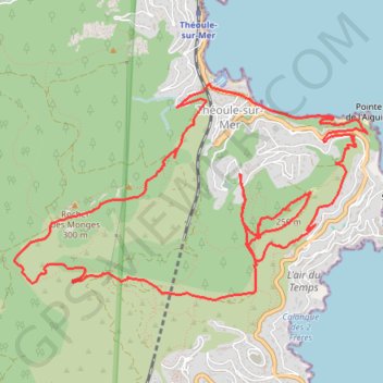 Itinéraire Theoule Notre-Dame d'Afrique, distance, dénivelé, altitude, carte, profil, trace GPS
