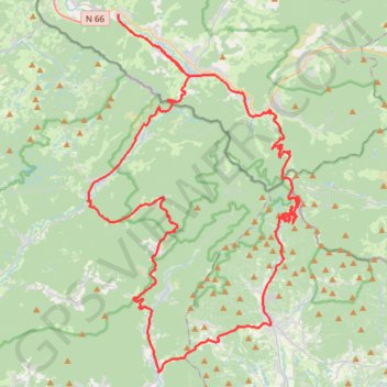 Itinéraire libauxaire1, distance, dénivelé, altitude, carte, profil, trace GPS