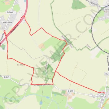 Itinéraire Balade des Poissonniers (Landrethun le Nord), distance, dénivelé, altitude, carte, profil, trace GPS