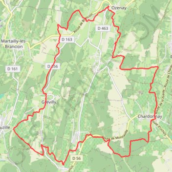 Itinéraire Tournuscimes - Chardonnay, distance, dénivelé, altitude, carte, profil, trace GPS