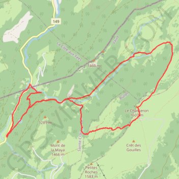 Itinéraire Ski de rando - chasseron, distance, dénivelé, altitude, carte, profil, trace GPS