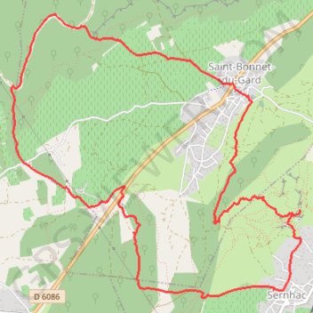 Itinéraire Le télégraphe de Chape - Sernhac, distance, dénivelé, altitude, carte, profil, trace GPS
