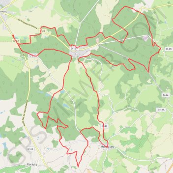 Itinéraire N°11 DRAGON 46 km, distance, dénivelé, altitude, carte, profil, trace GPS