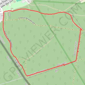 Itinéraire Circuit de l'avenue de l'Hermitage, distance, dénivelé, altitude, carte, profil, trace GPS