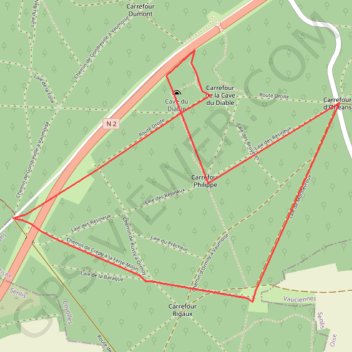 Itinéraire La cave du diable, distance, dénivelé, altitude, carte, profil, trace GPS