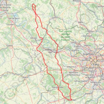 Itinéraire Dourdan à Lyons-la-Forêt, distance, dénivelé, altitude, carte, profil, trace GPS