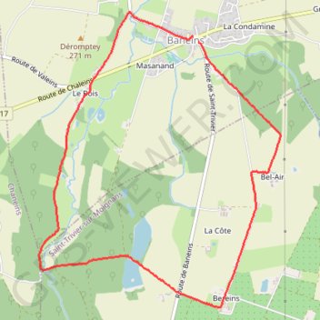 Itinéraire Autour de Baneins, distance, dénivelé, altitude, carte, profil, trace GPS