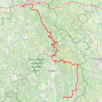 Itinéraire rando_moto_LivradoisForez2020, distance, dénivelé, altitude, carte, profil, trace GPS