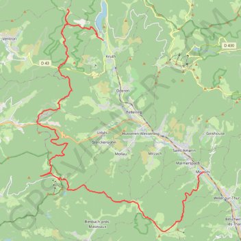 Itinéraire Randonnée au rouge gazon, distance, dénivelé, altitude, carte, profil, trace GPS