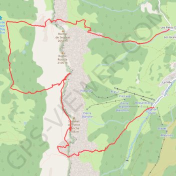 Itinéraire Pierre Blanche, tour par les pas de la ville et de Berrièves (Vercors), distance, dénivelé, altitude, carte, profil, trace GPS