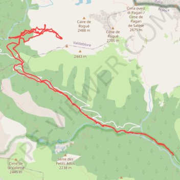 Itinéraire Vers le col de fremamorte, distance, dénivelé, altitude, carte, profil, trace GPS