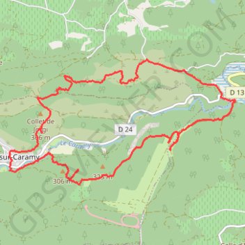 Itinéraire Vins sur Caramy, distance, dénivelé, altitude, carte, profil, trace GPS