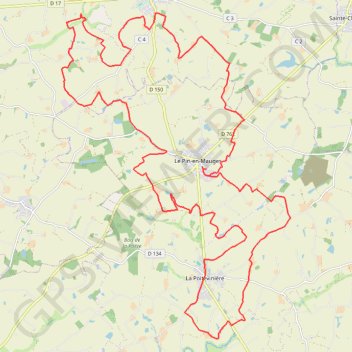 Itinéraire Rando de l'omelette - Le Pin-en-Mauges, distance, dénivelé, altitude, carte, profil, trace GPS