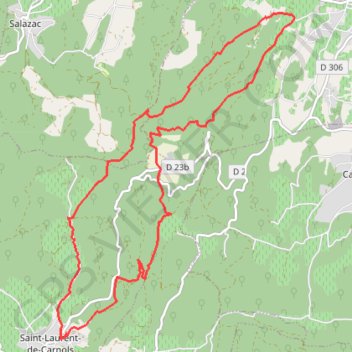 Itinéraire La Chartreuse de Valbonnne, distance, dénivelé, altitude, carte, profil, trace GPS