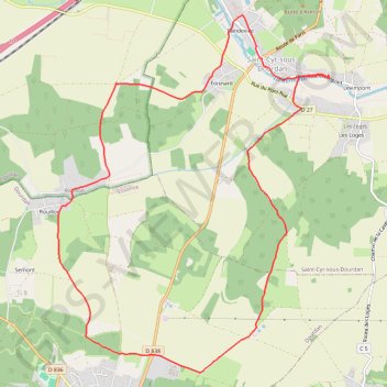Itinéraire Saint Cyr sous Dourdan, distance, dénivelé, altitude, carte, profil, trace GPS