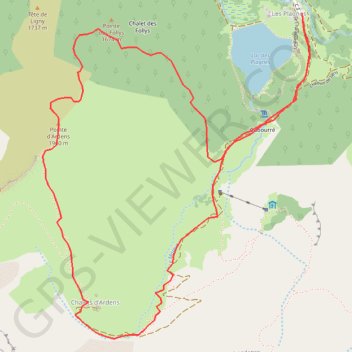 Itinéraire Pointe des Chamois, distance, dénivelé, altitude, carte, profil, trace GPS