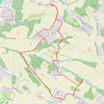 Itinéraire De Mervilla à Rebigue, distance, dénivelé, altitude, carte, profil, trace GPS