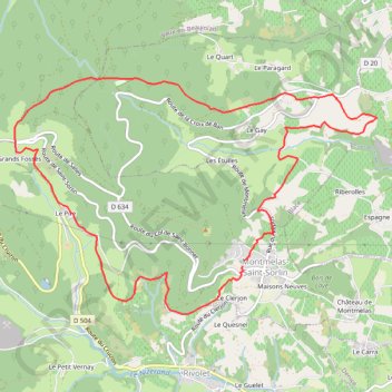 Itinéraire Montmelas-Saint-Sorlin, distance, dénivelé, altitude, carte, profil, trace GPS