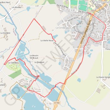Itinéraire Trajet 5, distance, dénivelé, altitude, carte, profil, trace GPS
