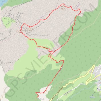 Itinéraire Le Petit Bargy depuis Malatrait, distance, dénivelé, altitude, carte, profil, trace GPS