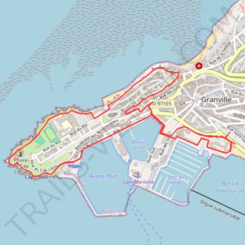 Itinéraire CAP M - Triathlon de granville 2026, distance, dénivelé, altitude, carte, profil, trace GPS