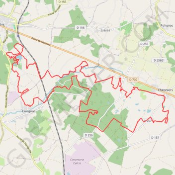 Itinéraire Montendre 3, distance, dénivelé, altitude, carte, profil, trace GPS