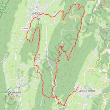 Itinéraire Pas de L'Ours par Lans-en-Vercors, distance, dénivelé, altitude, carte, profil, trace GPS
