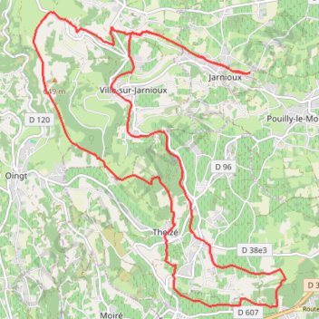 Itinéraire 4 Chapelles LONG 23Km, distance, dénivelé, altitude, carte, profil, trace GPS