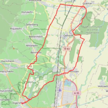 Itinéraire Sortie à vélo, distance, dénivelé, altitude, carte, profil, trace GPS