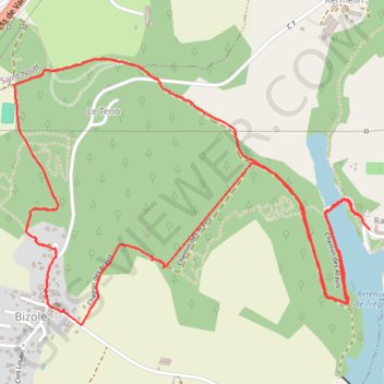 Itinéraire Circuit de Bizole, Treffléan, distance, dénivelé, altitude, carte, profil, trace GPS
