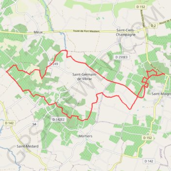 Itinéraire Saint Maigrin Rando du, distance, dénivelé, altitude, carte, profil, trace GPS