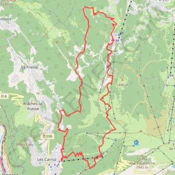 Itinéraire Les Carroz - Morillons, distance, dénivelé, altitude, carte, profil, trace GPS