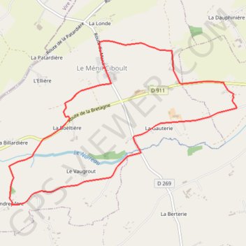 Itinéraire Noirée - Le Menil-Ciboult, distance, dénivelé, altitude, carte, profil, trace GPS