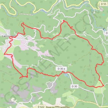 Itinéraire Lacrouzette, distance, dénivelé, altitude, carte, profil, trace GPS