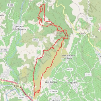 Itinéraire Le rocher des vireges depuis Rabieux, distance, dénivelé, altitude, carte, profil, trace GPS