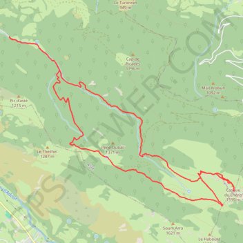 Itinéraire Le Casque de Lhéris - Asté, distance, dénivelé, altitude, carte, profil, trace GPS