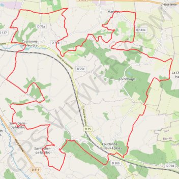 Itinéraire Autour de Marolles, distance, dénivelé, altitude, carte, profil, trace GPS
