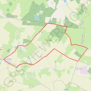 Itinéraire Maisoncelles - bzz, bzz, font les abeilles, distance, dénivelé, altitude, carte, profil, trace GPS
