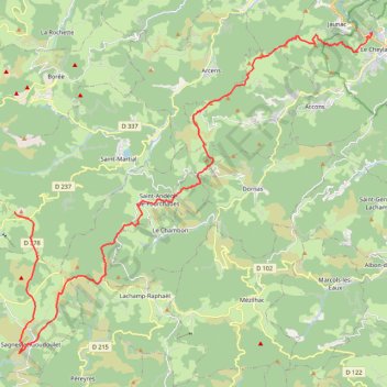 Itinéraire Tour du Haut-Vivarais-J3 Le Cheylard Mont Gerbier-20557076, distance, dénivelé, altitude, carte, profil, trace GPS