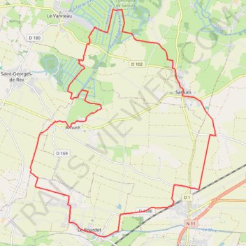 Itinéraire Circuit cyclable 3 - Marais poitevin des Deux-Sèvres, distance, dénivelé, altitude, carte, profil, trace GPS