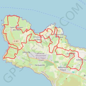 Itinéraire Haguarde Trophy - Gréville-Hague, distance, dénivelé, altitude, carte, profil, trace GPS