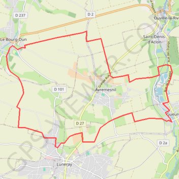 Itinéraire La Renardière - Le Bourg-Dun, distance, dénivelé, altitude, carte, profil, trace GPS