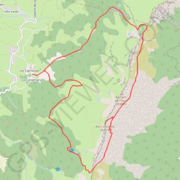 Itinéraire Roc Cornafion, distance, dénivelé, altitude, carte, profil, trace GPS