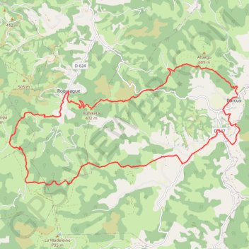 Itinéraire Barcus - Ahargo, distance, dénivelé, altitude, carte, profil, trace GPS