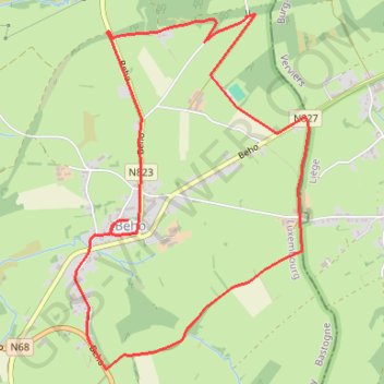 Itinéraire Promenade à Beho, distance, dénivelé, altitude, carte, profil, trace GPS