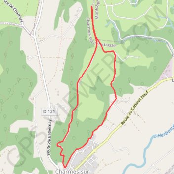 Itinéraire Château de Charmes sur l'Herbasse, distance, dénivelé, altitude, carte, profil, trace GPS