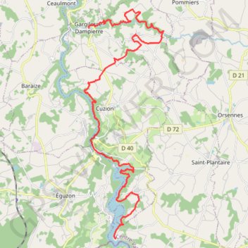 Itinéraire CREUSE, distance, dénivelé, altitude, carte, profil, trace GPS