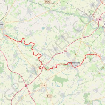 Itinéraire Des Epesses à Saint-Georges-de-Montaigu, distance, dénivelé, altitude, carte, profil, trace GPS