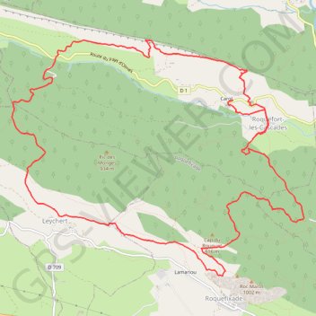 Itinéraire Trail des cascades, distance, dénivelé, altitude, carte, profil, trace GPS