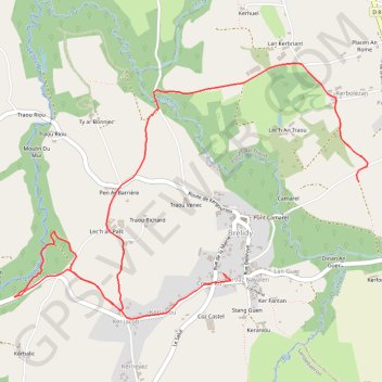 Itinéraire Rando à BRELIDY, distance, dénivelé, altitude, carte, profil, trace GPS